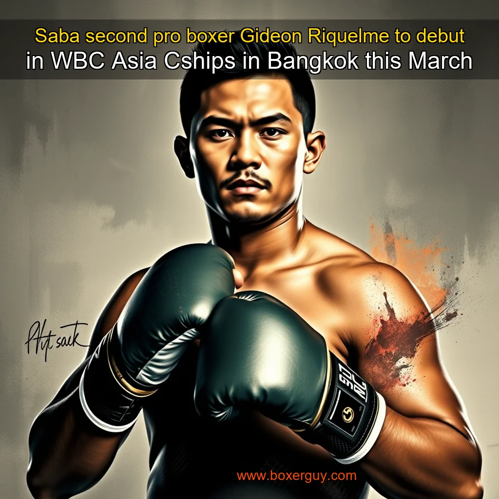 You are currently viewing Saba second pro boxer Gideon Riquelme to debut in WBC Asia Cships in Bangkok this March