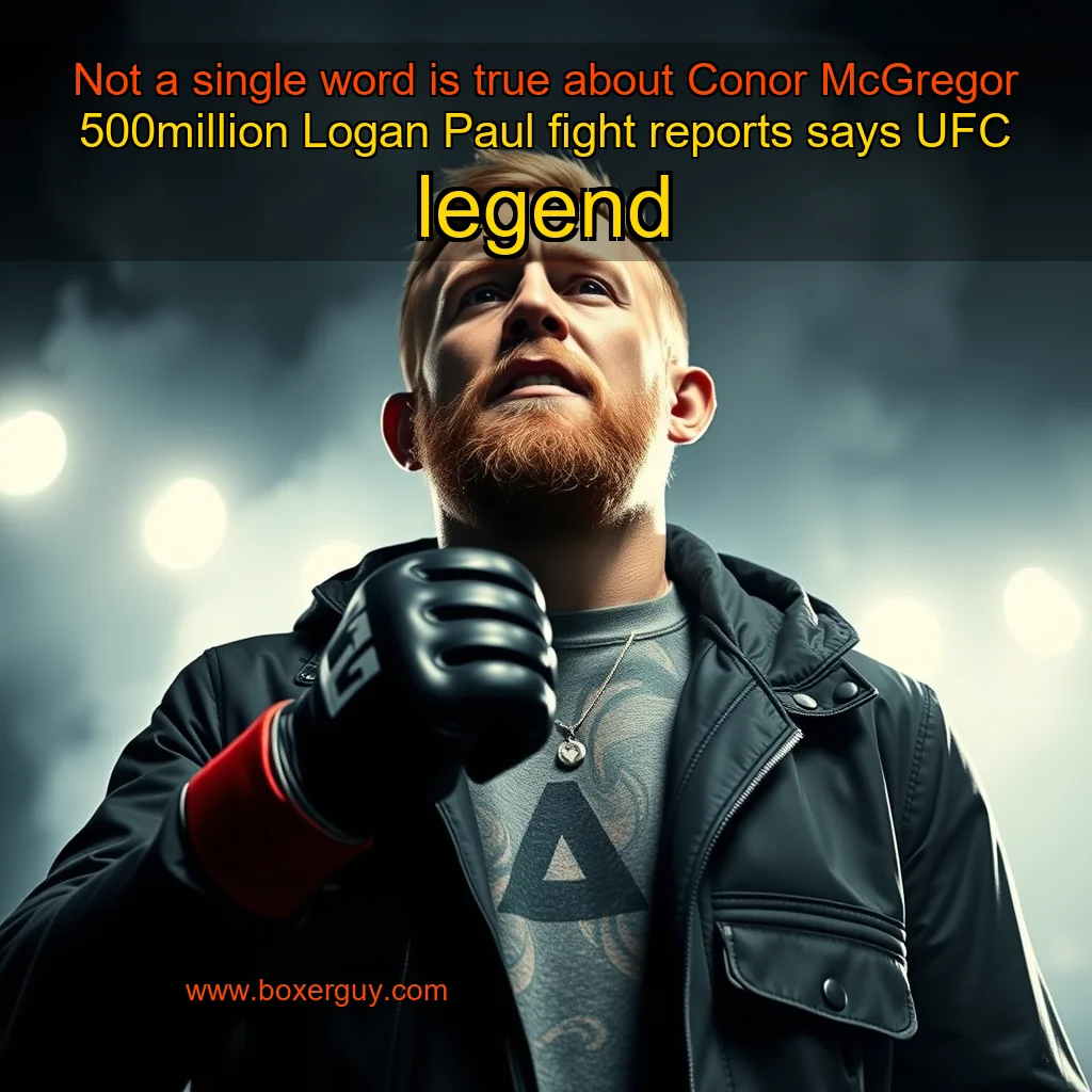 You are currently viewing Not a single word is true about Conor McGregor 500million Logan Paul fight reports  says UFC legend