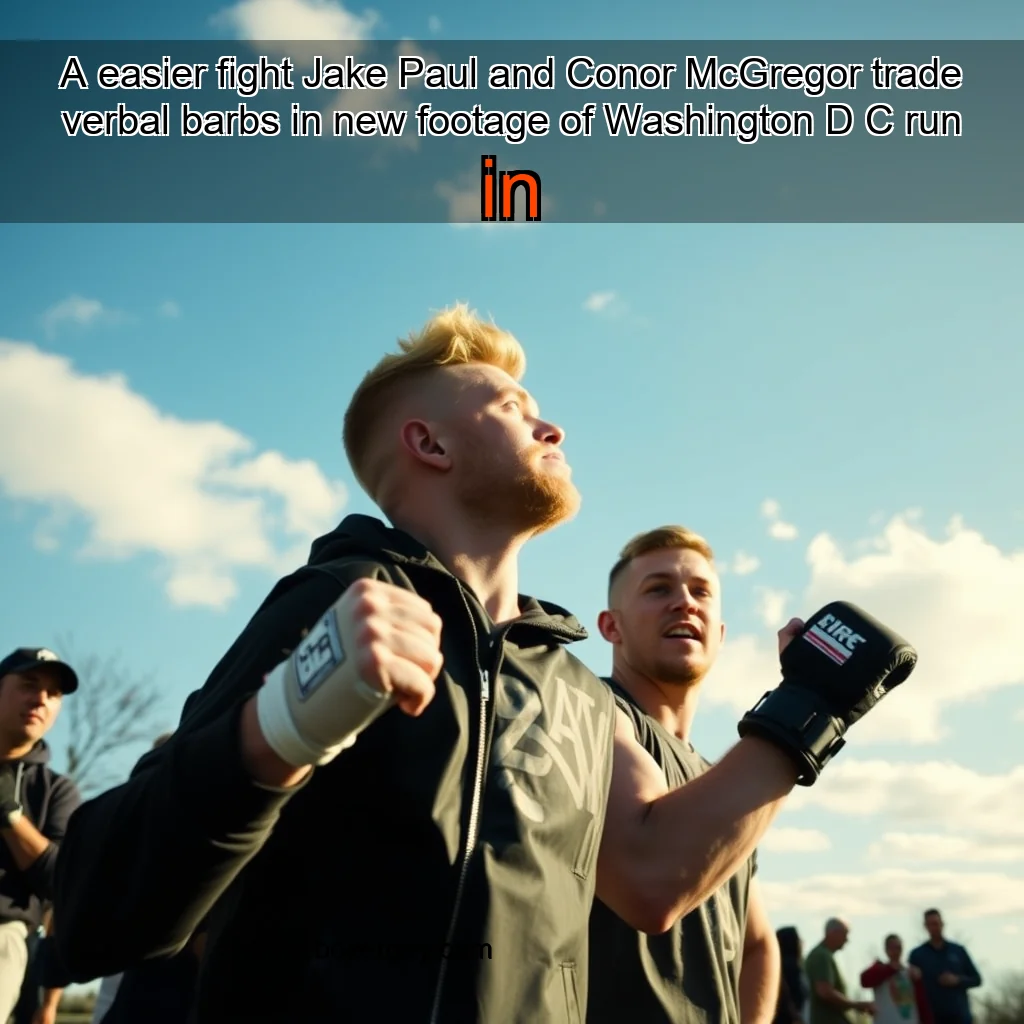 You are currently viewing A easier fight  Jake Paul and Conor McGregor trade verbal barbs in new footage of Washington D  C  run  in