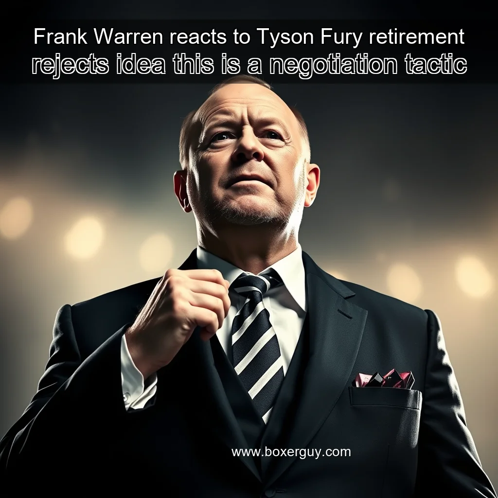 You are currently viewing Frank Warren reacts to Tyson Fury retirement  rejects idea this is a negotiation tactic