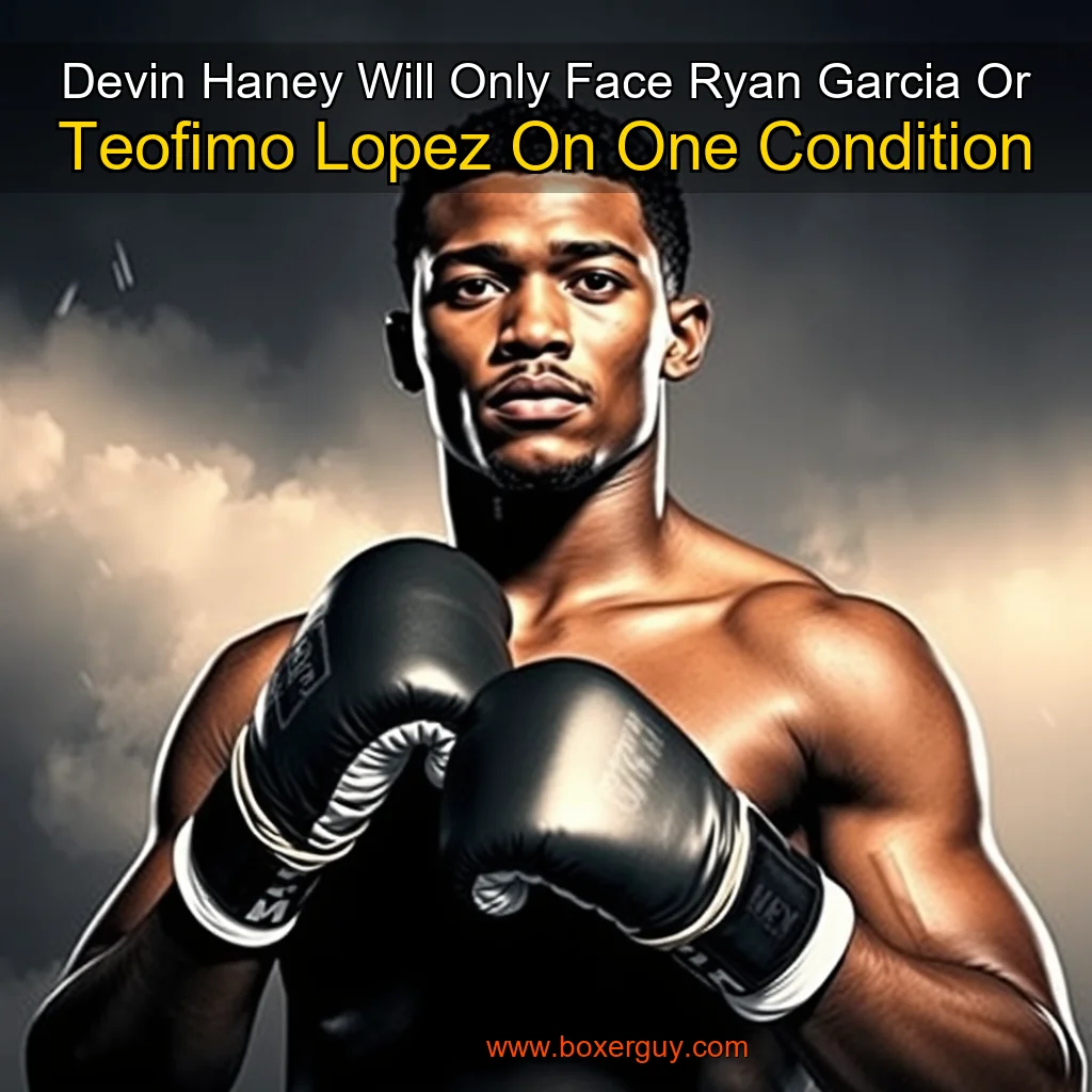 You are currently viewing Devin Haney Will Only Face Ryan Garcia Or Teofimo Lopez On One Condition