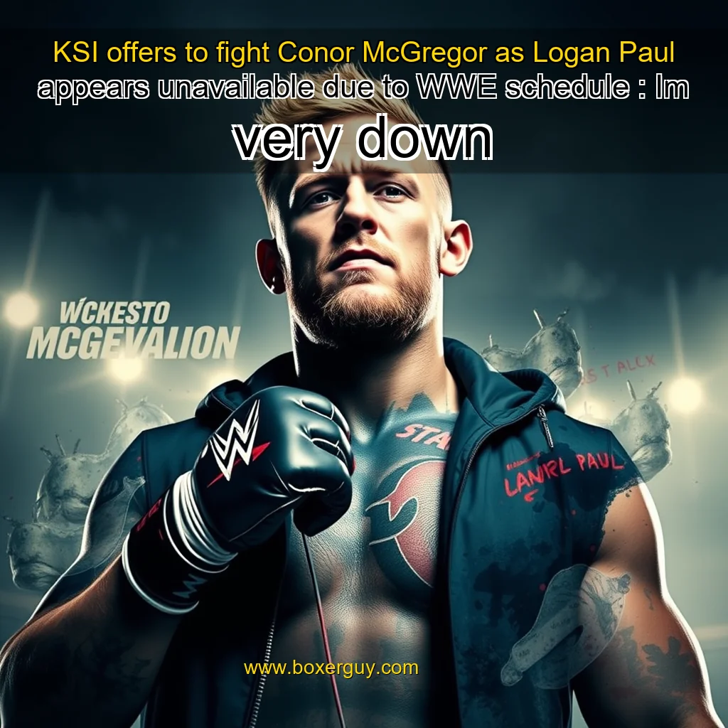 You are currently viewing KSI offers to fight Conor McGregor as Logan Paul appears unavailable due to WWE schedule : Im very down