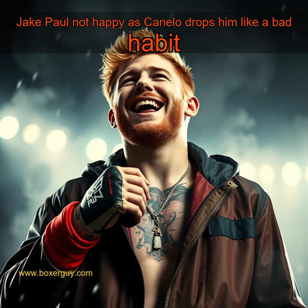 You are currently viewing Jake Paul not happy as Canelo drops him like a bad habit