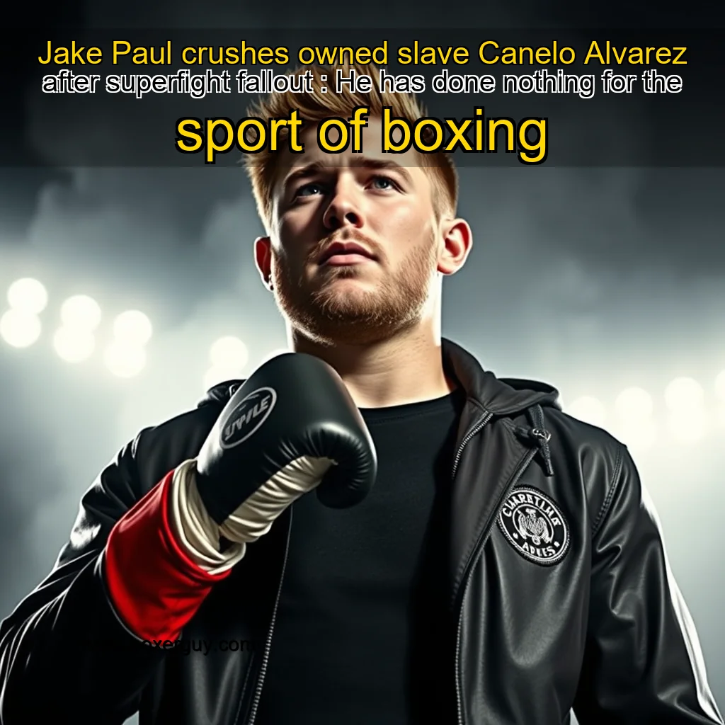 You are currently viewing Jake Paul crushes owned slave Canelo Alvarez after superfight fallout : He has done nothing for the sport of boxing