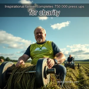 Read more about the article Inspirational farmer completes 750  000 press  ups for charity