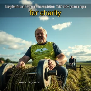 Read more about the article Inspirational farmer completes 750  000 press  ups for charity