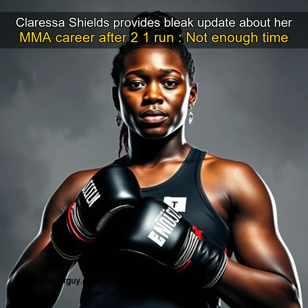 You are currently viewing Claressa Shields provides bleak update about her MMA career after 2  1 run : Not enough time