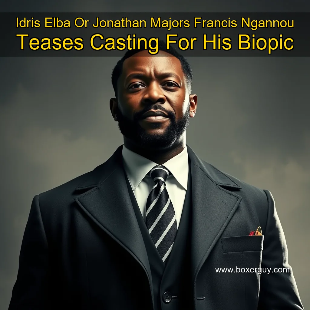 You are currently viewing Idris Elba Or Jonathan Majors  Francis Ngannou Teases Casting For His Biopic