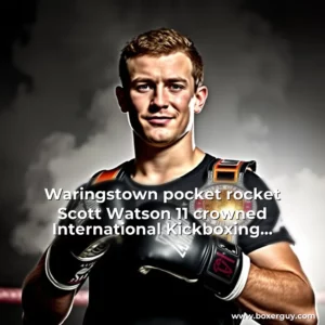 Read more about the article Waringstown pocket rocket Scott Watson  11  crowned International Kickboxing Champion  Armagh I
