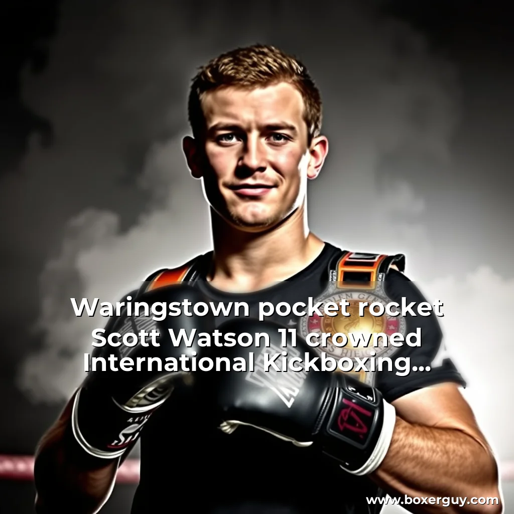 Read more about the article Waringstown pocket rocket Scott Watson  11  crowned International Kickboxing Champion  Armagh I