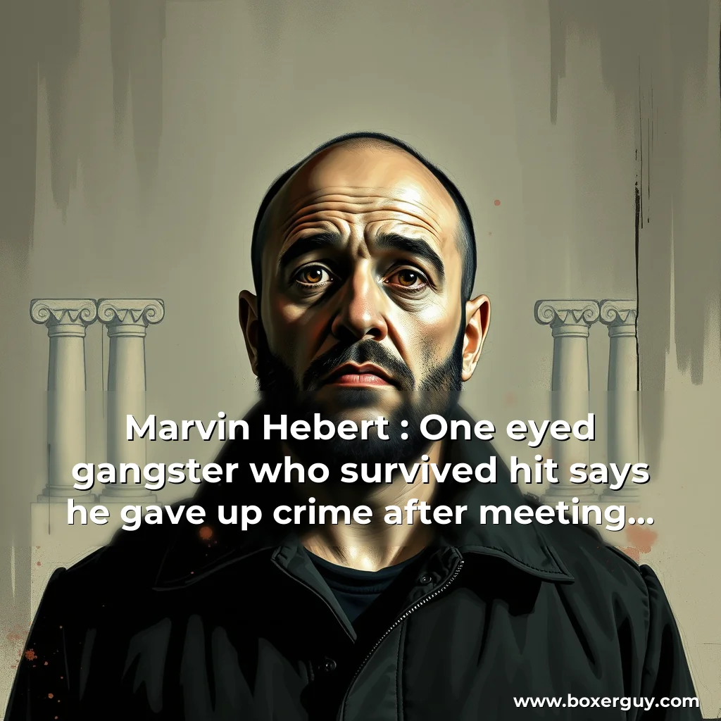 You are currently viewing Marvin Hebert : One  eyed gangster who survived hit says he gave up crime after meeting Daniel Kinahan