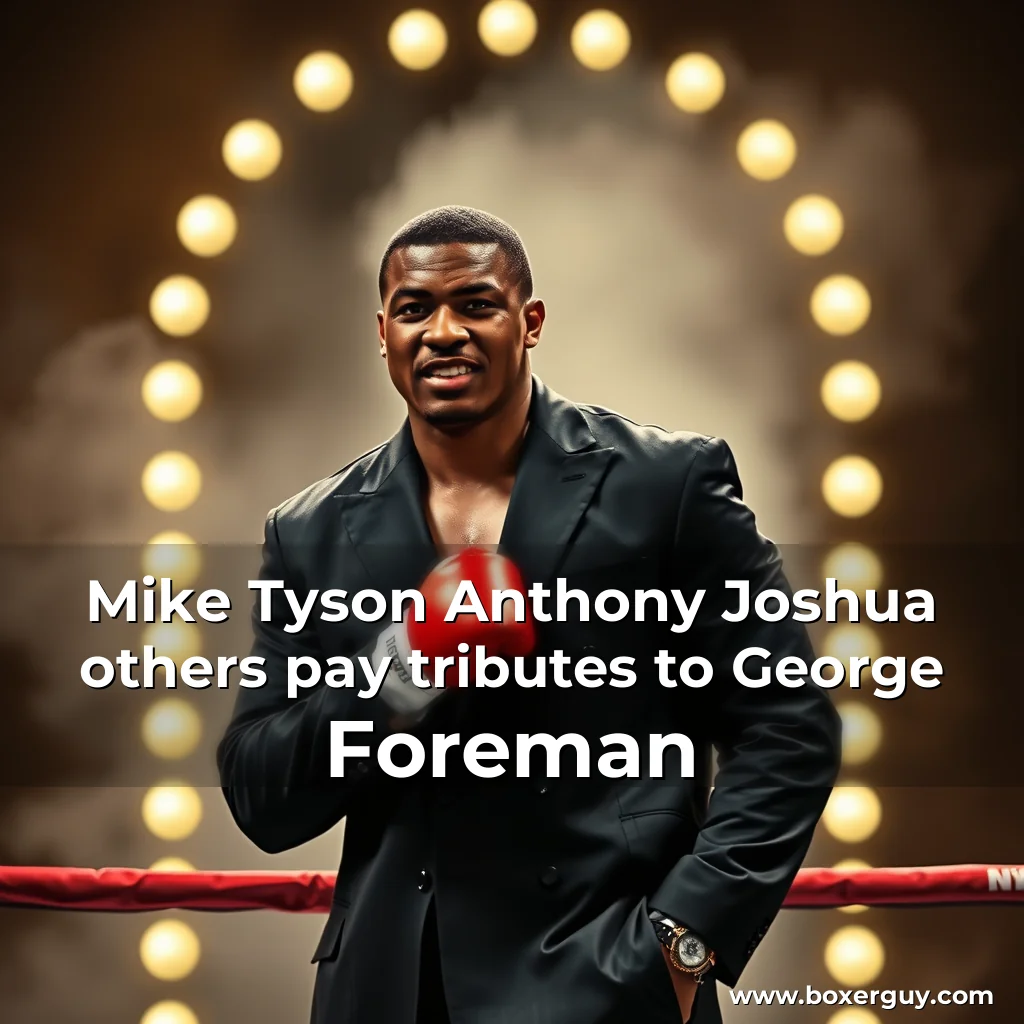 Read more about the article Mike Tyson  Anthony Joshua  others pay tributes to George Foreman