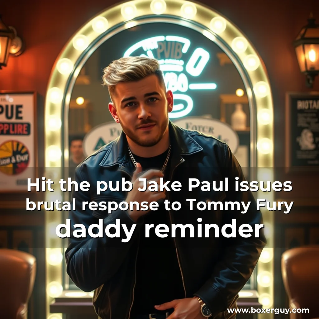 Read more about the article Hit the pub  Jake Paul issues brutal response to Tommy Fury daddy reminder
