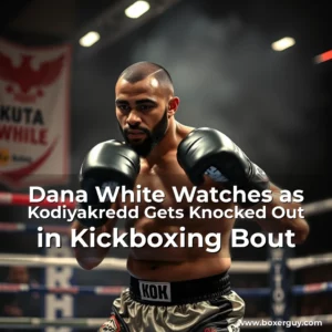 Read more about the article Dana White Watches as Kodiyakredd Gets Knocked Out in Kickboxing Bout