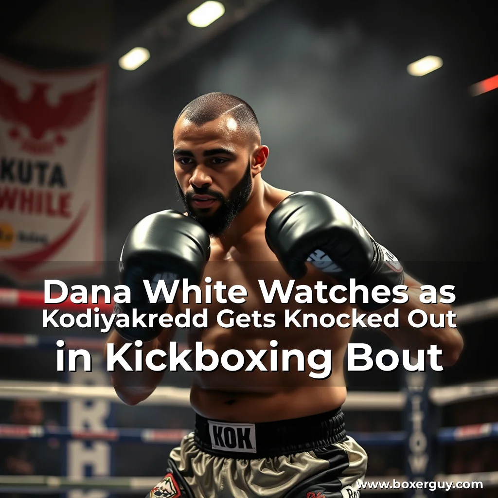 Read more about the article Dana White Watches as Kodiyakredd Gets Knocked Out in Kickboxing Bout