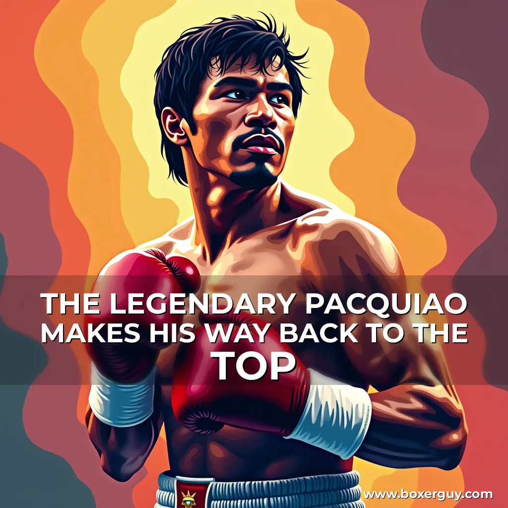 Read more about the article THE LEGENDARY PACQUIAO MAKES HIS WAY BACK TO THE TOP
