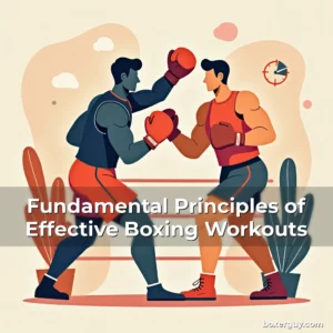 Artistic representation for Fundamental Principles of Effective Boxing Workouts