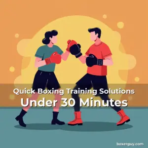 Artistic representation for Quick Boxing Training Solutions Under 30 Minutes